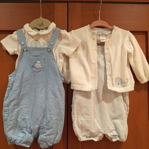 JANIE and JACK layette 3-6 mo 4 pc SET rompers